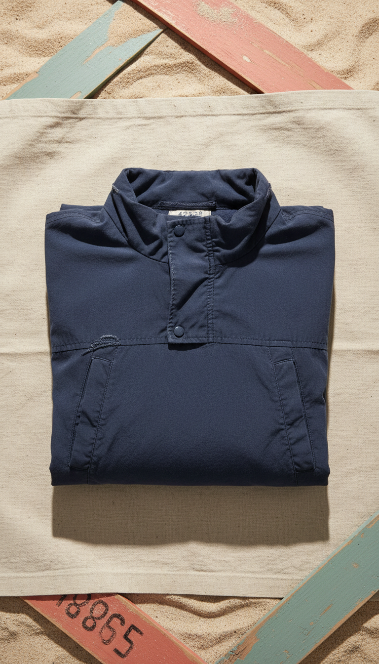 Weathered Navy Windbreaker