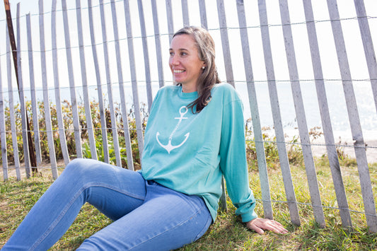 Rhode Island Anchor Long Sleeve Tee