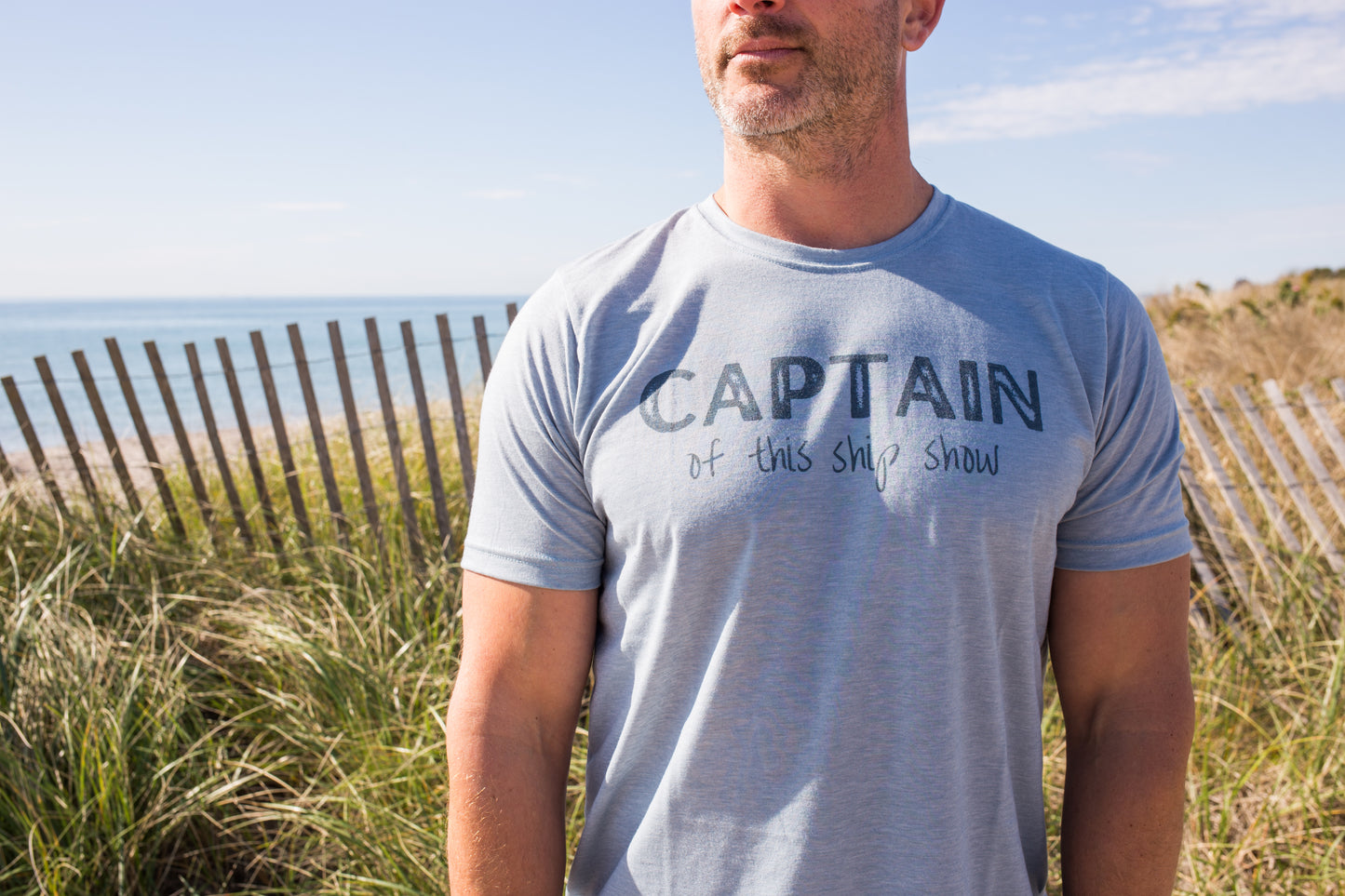 Captain of This Ship Show Blue Tee