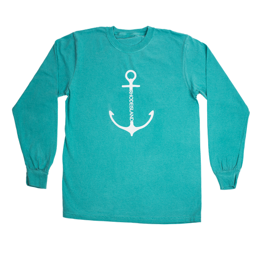 Rhode Island Anchor Long Sleeve Tee