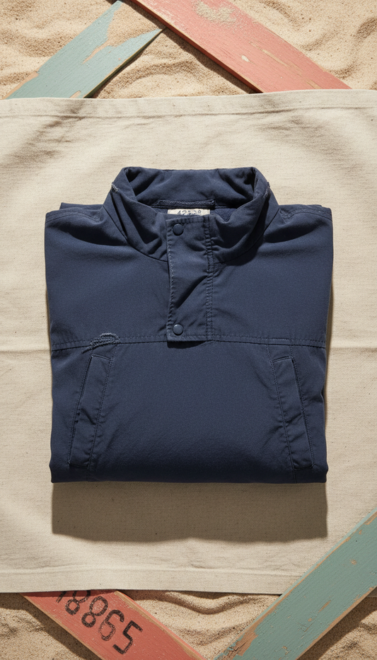 Weathered Navy Windbreaker