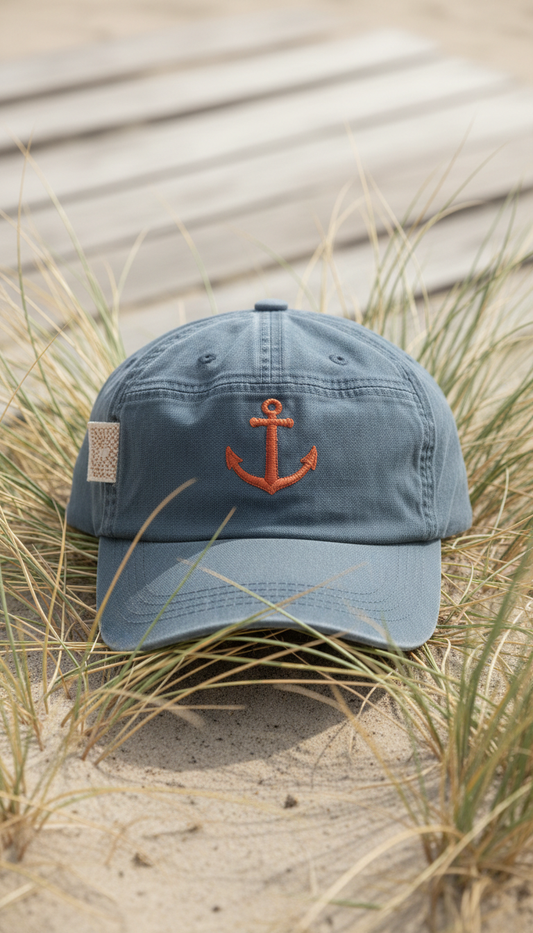 Branded Anchor Cap in Dune Grass