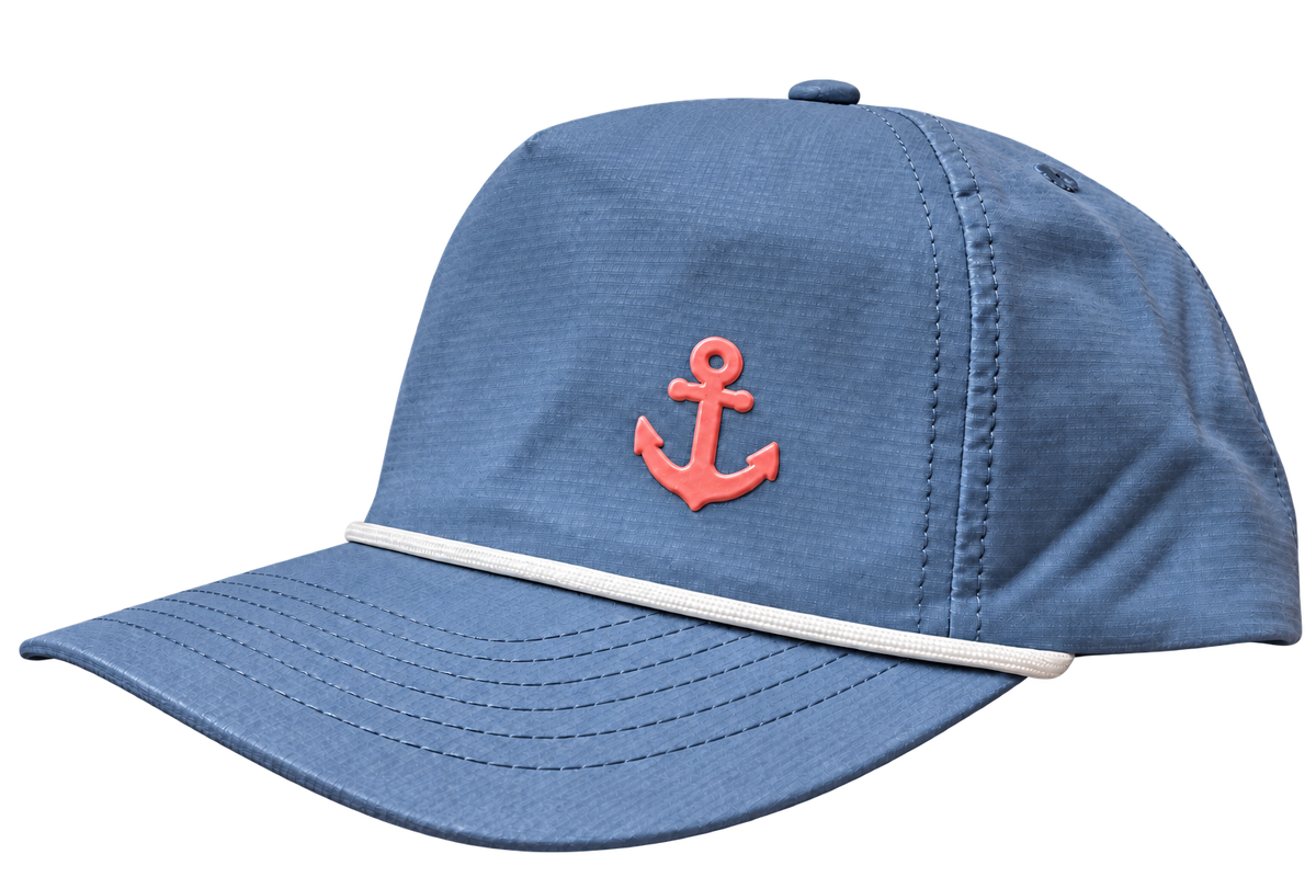 Coral Anchor Rope Hat – Blue Jean