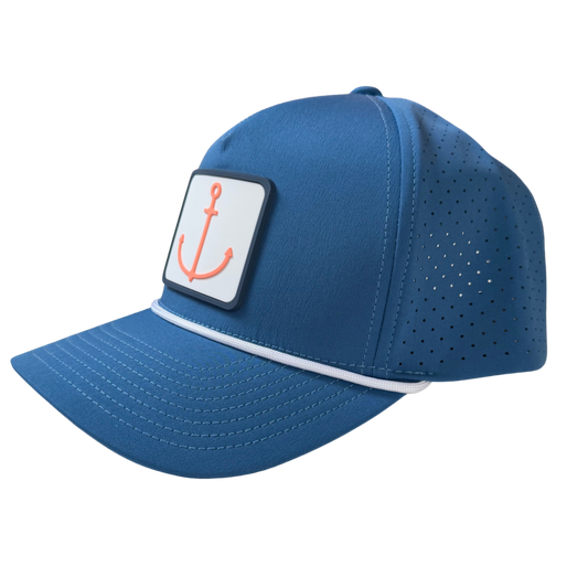 Coral Anchor Performance Rope Hat – Ocean Blue