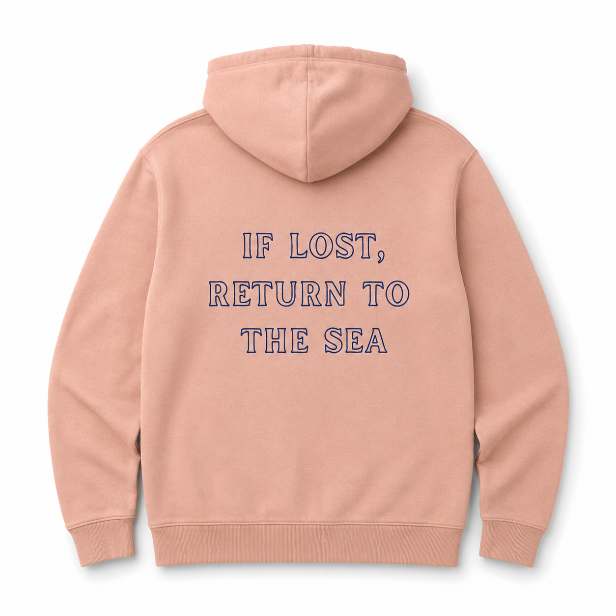 If Lost Return to the Sea Hoodie | Pigment Peach Coastal Sweatshirt